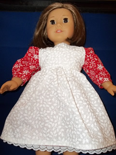American Girl Christmas Dress-Apron